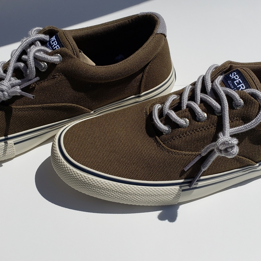 Sperry Striper II CVO Ducks Olive Green size 11M